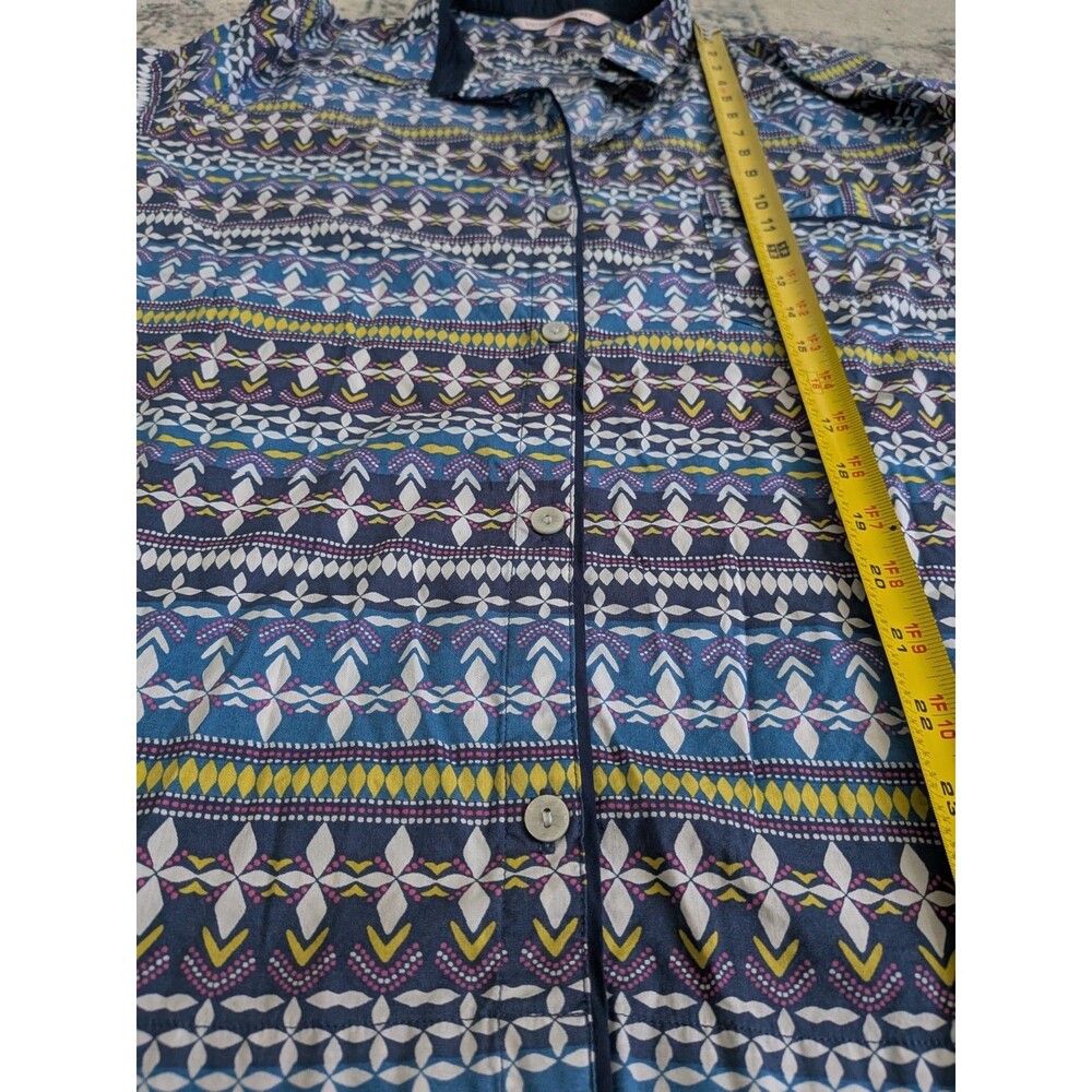 Victoria's Secret Pajamas PJ Pant Set Aztec Stripe Button Down Womens L Short - Picture 16 of 16